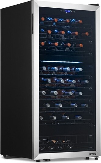 NewAir Freestanding 76 Bottle Dual Zone Compressor Wine Fridge with Low ...