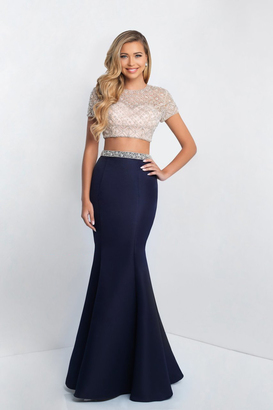 Blush by Alexia Designs Blush - C1007 Two Piece Bedazzled Mermaid Gown