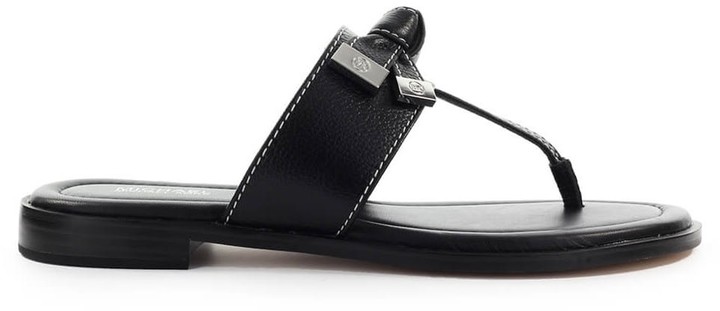 michael kors black thong sandals