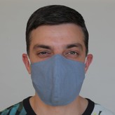 Thumbnail for your product : Rumour London Pack Of 3 Linen Protective Cloth Mask In Blue