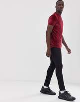 Thumbnail for your product : ASOS Design DESIGN Tall longline velour t-shirt in oxblood