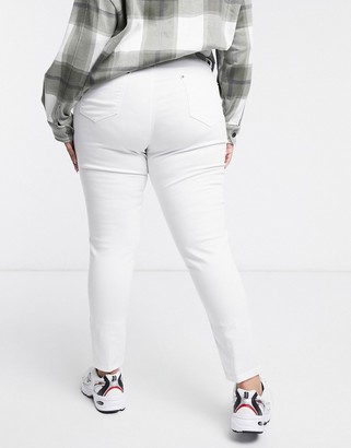 Simply Be skinny jeans in white