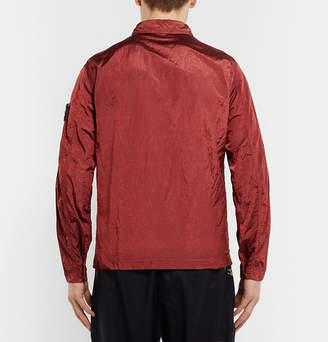 Stone Island Slim-Fit Logo-Appliqued Shell-Panelled Ripstop Overshirt