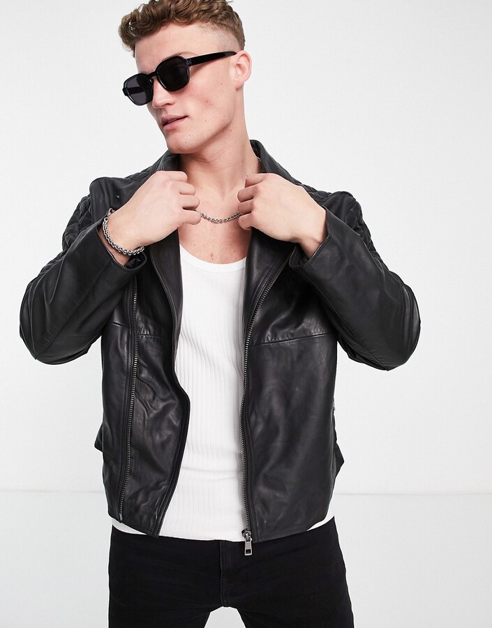 Oversized Actual Leather Jacket Biker Jacket Men Oversized Leather