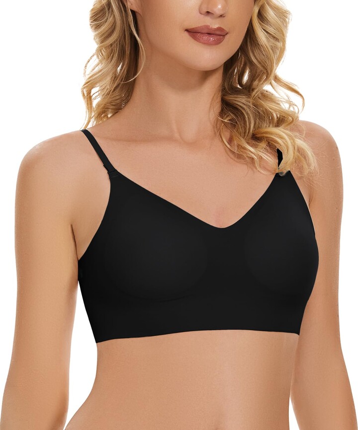 LAOTEPO Low Back Seamless Bras High Support Halter Bra Strap Wire