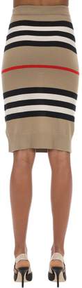Burberry Intarsia Merino Wool Knit Pencil Skirt