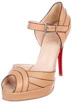 Thumbnail for your product : Christian Louboutin Leather Ankle Strap Sandals