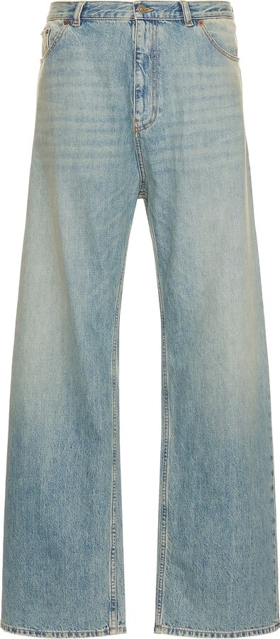 Valentino Denim Straight Jeans in Blue