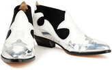 Thumbnail for your product : MSGM Metallic Patent And Smooth Leather Ankle Boots