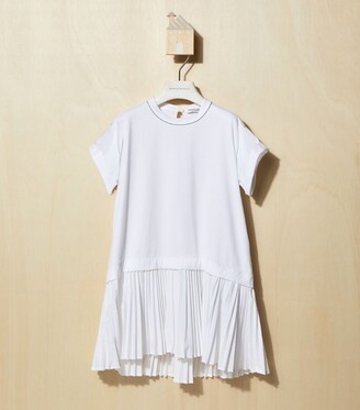 BRUNELLO CUCINELLI KIDS Pleated T-Shirt Dress (4-12 Years)