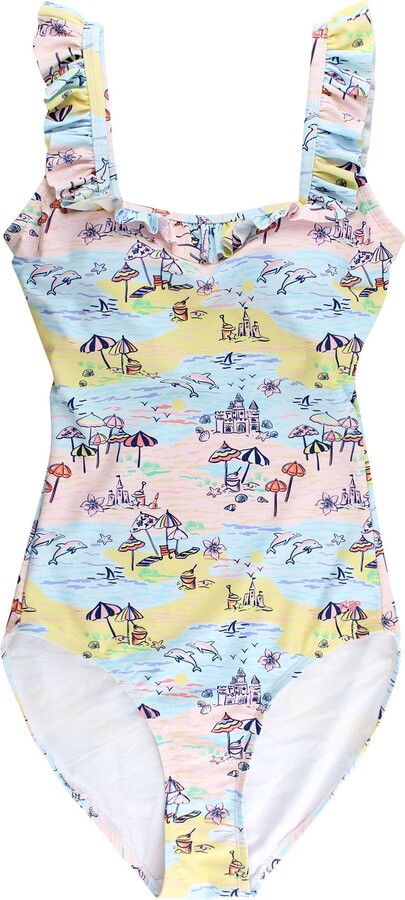 RuffleButts UPF50+ Women's Ruffle One Piece Swimsuit