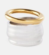 Thumbnail for your product : Loewe Stacked sterling silver ring