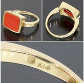 Thumbnail for your product : Mikimoto 14K Yellow Gold Coral Square Ring Size 4.0