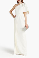 Thumbnail for your product : Safiyaa One-shoulder embellished crepe gown