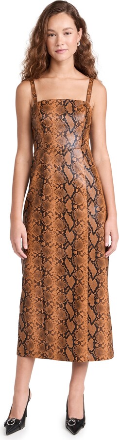 KITRI Ursula Snakeskin Vinyl Dress
