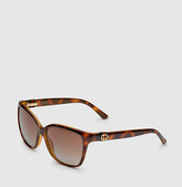 Thumbnail for your product : Gucci Shiny Black Sunglasses