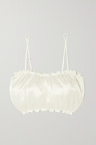 Thumbnail for your product : I.D. Sarrieri Lombard Street Ruffled Silk-blend Satin Soft-cup Bandeau Bra