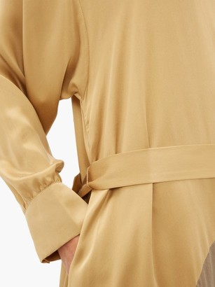 ASCENO Santana Panelled Silk Shirt Dress - Yellow Multi