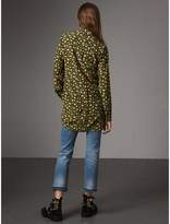 Thumbnail for your product : Burberry Pussy-bow Floral Silk Longline Blouse