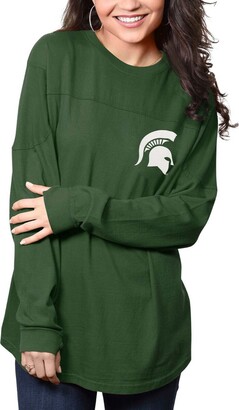 Pressbox Women's Green Michigan State Spartans The Big Shirt