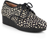 Thumbnail for your product : Robert Clergerie Old Lace-Up Raffia Platform Loafers