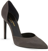 Thumbnail for your product : Saint Laurent d'orsay suede pointed heels