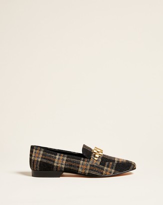 plaid loafers womens