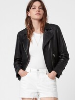 Thumbnail for your product : AllSaints Dalby Leather Biker Jacket Black