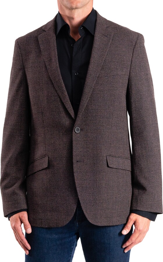 SAVILE ROW CO Charcoal Plaid Sport Coat