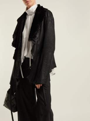 Ann Demeulemeester Amrita Shearling Wrap Jacket - Womens - Black