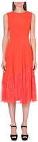 Thumbnail for your product : Warehouse Pleated lace hem midi-dress