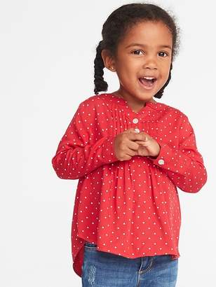 Old Navy Mandarin-Collar Pintuck Tunic for Toddler Girls