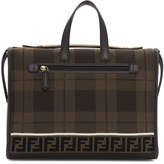 Thumbnail for your product : Fendi Brown Forever Tartan Lui Briefcase