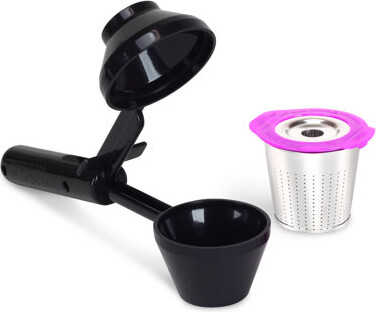 Perfect Pod Cafe Flow Stainless Steel & Ez-Scoop | Metal Reusable K-Cup Bundle