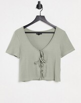 Thumbnail for your product : Brave Soul pascal tie front cardi t-shirt