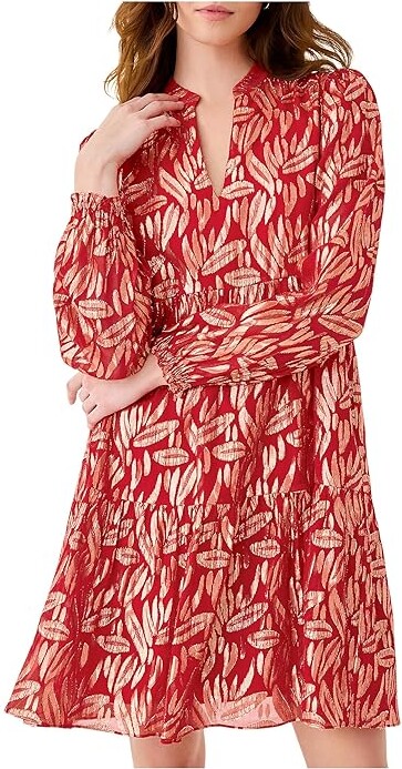 Lilly Pulitzer Cornellia Silk Dress Women's Dress Cranberry Red : 14