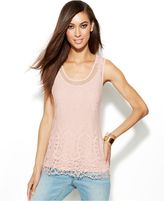 Thumbnail for your product : INC International Concepts Sleeveless Lace Top