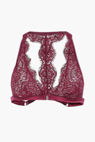 Thumbnail for your product : I.D. Sarrieri Colette Satin-trimmed Cotton-blend Chantilly Lace Triangle Bra