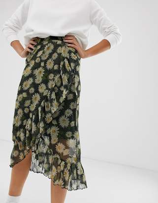 Minimum Moves By floral midi skirt