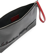 Thumbnail for your product : Ferragamo logo embroidered clutch