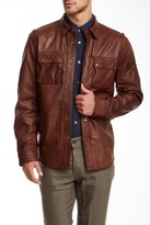 Thumbnail for your product : John Varvatos Star USA By Leather Cargo Shirt Jacket