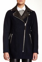 Thumbnail for your product : Mackage Phylis Wool Blend Coat with Leather Collar