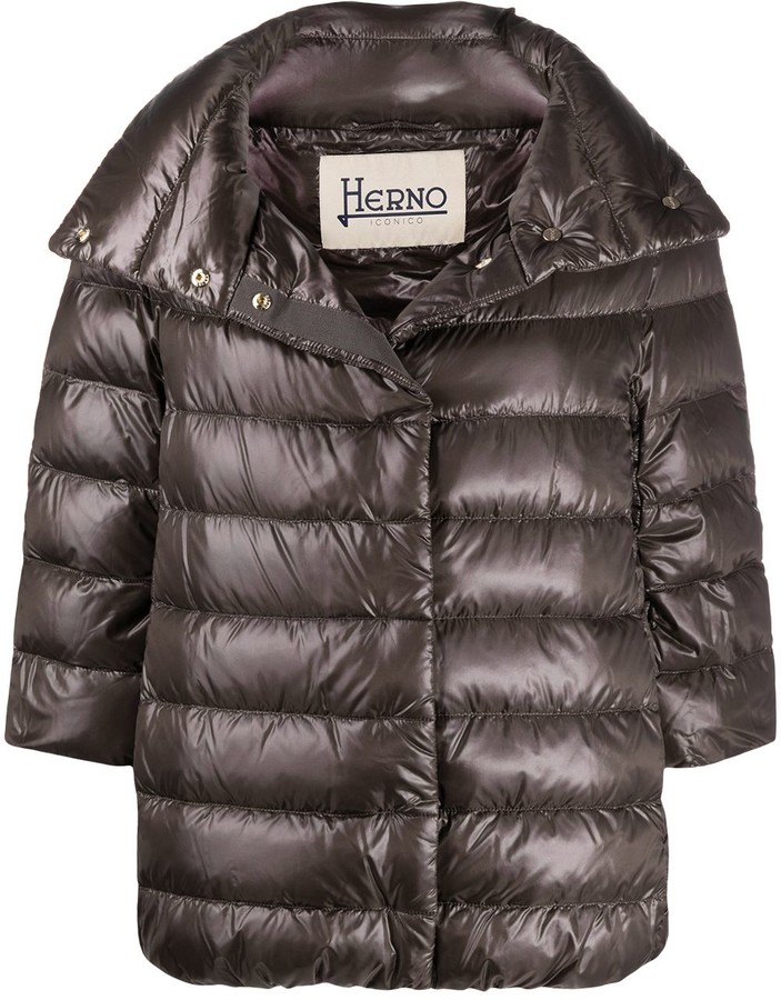 Herno Three-Quarter Sleeve Puffer Jacket - ShopStyle