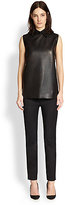 Thumbnail for your product : Alexander Wang Collared Leather Tank Top