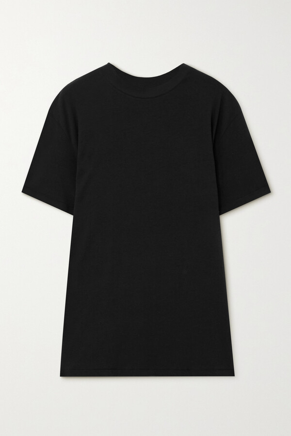 SKIMS Boyfriend Stretch-modal And Cotton-blend Jersey T-shirt - Onyx -  ShopStyle