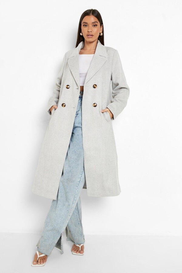 boohoo grey coat