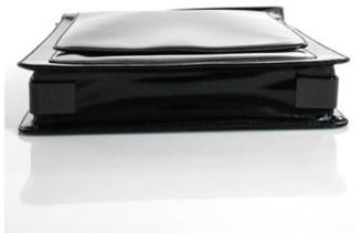 Gucci Black Spazzolato Leather Single Strap Structured Shoulder Handbag