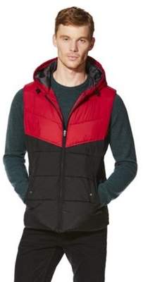 F&F Colour Block Padded Hooded Gilet
