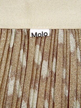 Molo TEEN Bailini deer-print pleated skirt