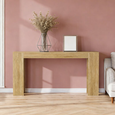 Latitude Run 62.99-inch Extra-Long Farmhouse Bravantice for Entryway Hallway or Behind Sofa with Rustic Charm and Slim Profile.